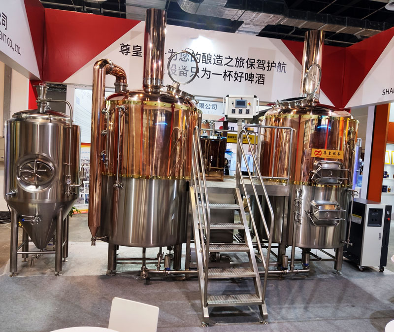 1500L  Outside Clad  Red Copper Half Wraps Beer Brewery equipment